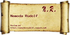 Nemoda Rudolf névjegykártya